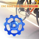 Bicycle Rear Derailleur Wheel Ceramic CNC Road Bike Guide Roller (Blue)