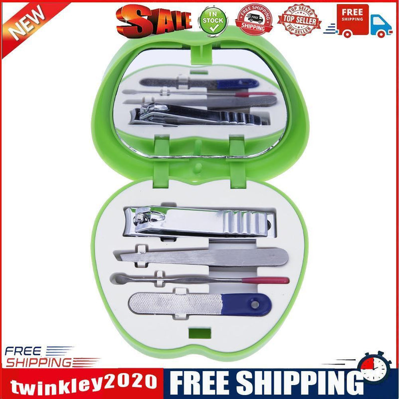 4pcs Set Nail Care Manicure Pedicure Cuticle Clippers Tool Kit(Green)