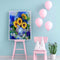 Frameless Sunflowers in Vase Oil Paint By Numbers Kit DIY Handmade Drawing Craft