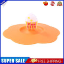 5pcs Silicone Cup Cover Heat-resistant Leak Proof Cartoon (Orange Popcorn)