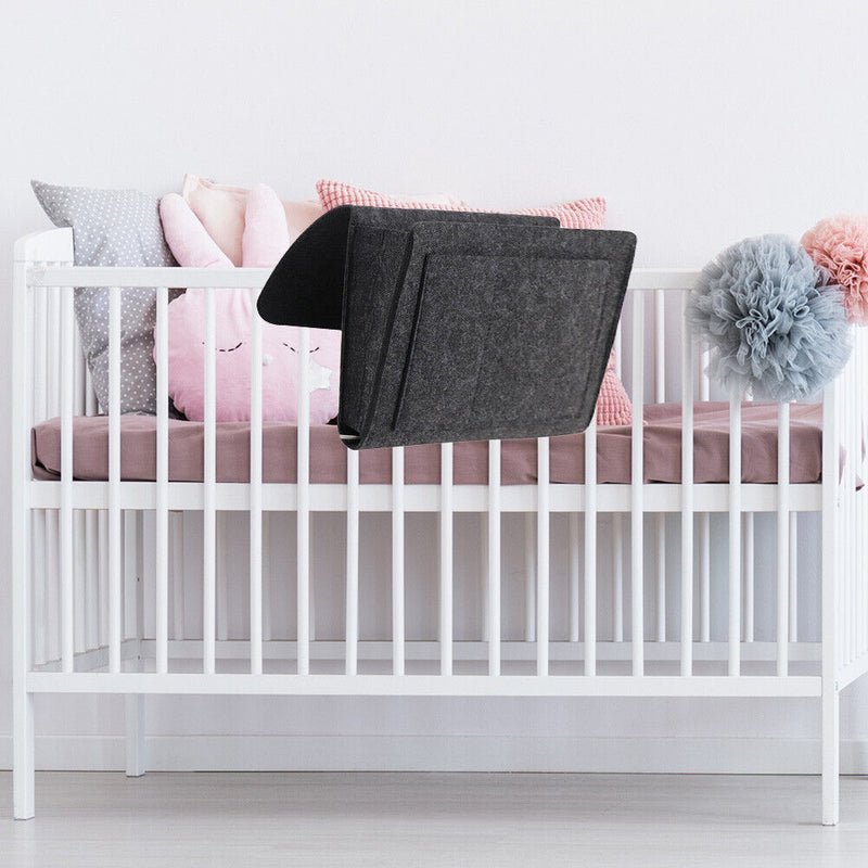 Hanging Bedside Organizer Bed Book Holder Magazine Caddy Pocket Sofa Side Pou