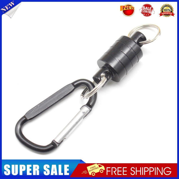 Magnetic Buckle Portable Carabiner Lure Magnet Hanging Clasp Holder (Black)