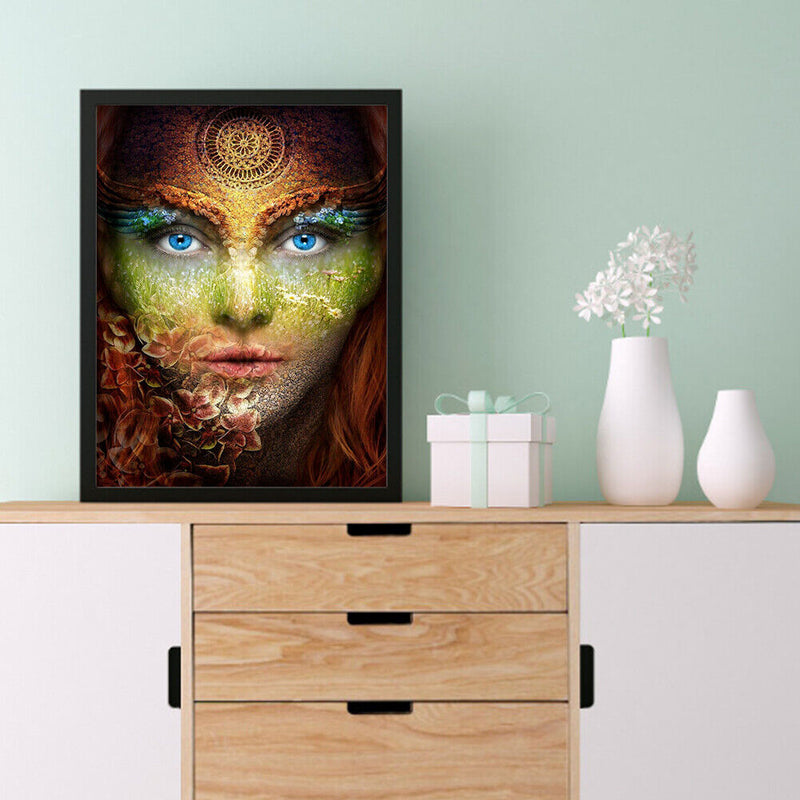 5D DIY Full Round Drill Diamond Painting woman Drawing Newly