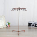 Rotating Jewelry Organizer Necklace Bracelet Display (Triangle Base Bronze)