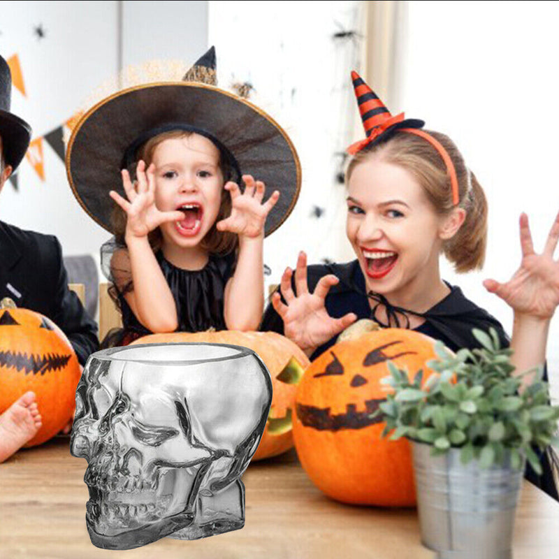 Transparent Head Glass Drinking Cup Halloween Wine Dispenser (80ml)