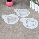 3pcs Love Heart Shape Cake Stencil Set Cake Cookie Stencil Cake Decoration