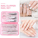 10pcs Portable Nail Cutter Stainless Steel Cuticle Pusher Dead Skin Remover Kit