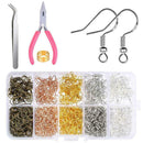 1Box Ear Hook Split Rings DIY Findings kits Jewelry Earring Accessories. W9Y2