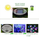 4 Head Lily Flower Solar Light Colorful LED Lawn Lamp Outdoor Light (Red) Newly