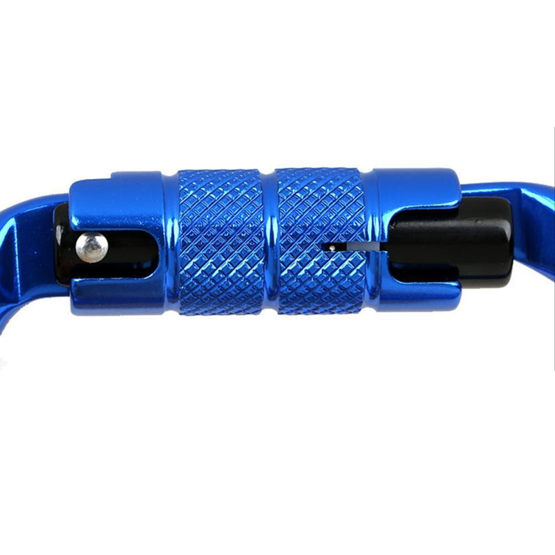 25KN O Shape Safety Auto Master Lock Carabiner Rock Climbing Buckle (Blue) Newly