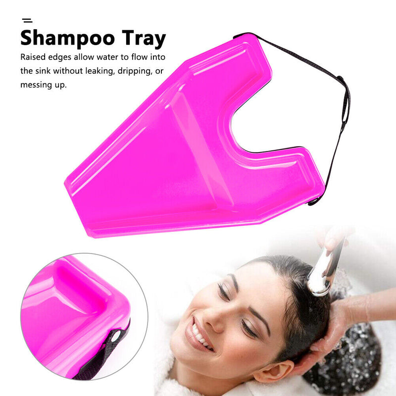 Portable Hair Washing Tray Patient Spa Neck Rest Professional Tool (Purple)