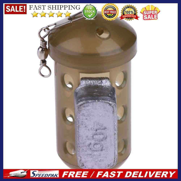 Carp Fishing Feeder Bait Cage Lure Pit Device w/ Lead Pellet Tackle (40g)