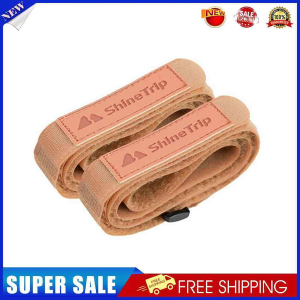 2x Nylon Fixing Strap Quick Release Outdoor Tent Cargo Luggage Belt (Khaki)