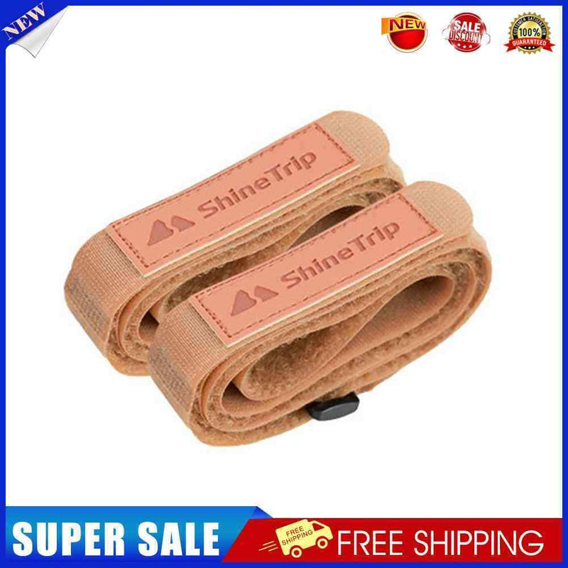2x Nylon Fixing Strap Quick Release Outdoor Tent Cargo Luggage Belt (Khaki)