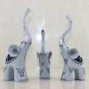Set mit 3 Elefanten Familien Figuren Tisch Tierstatuen   Dekor