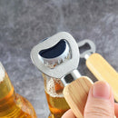Portable Stainless Steel Bottle Opener Wood Handle Kitchen Beer Opening Too