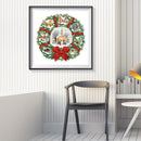 Full Embroidery 11CT Cross Stitch Needlework Christmas Wreath Printed Stamped