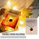 Simple Assembly 17 Key Kalimba Handwork DIY Kit Wood Finger Thumb Piano for Kids