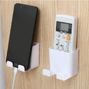 Wall Holder Storage Box Remote Control Mobile Phone Plug Organizer (White) Newly