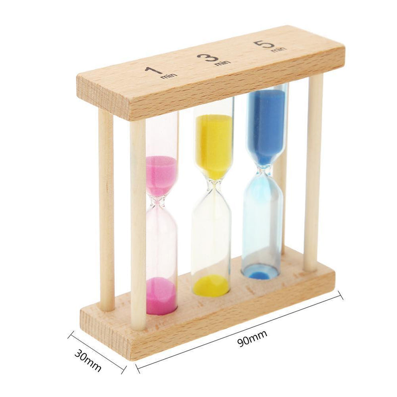 1/3/5 Minute Wood Hourglass Sandglass Sand Clock Timers Gifts Home Ornament