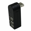 Mini 3 Port USB 2.0 Rotate Splitter HUB High Speed Laptop Expansion R6A9