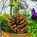 Hanging Basket Porch Flower Garland Eaves Wreath Ornament Christmas Basket