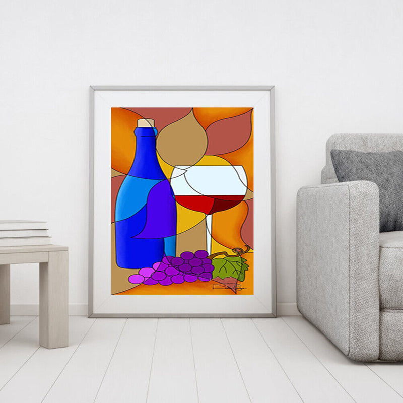 Wine and Grape Oil Paint By Numbers Kits Canvas Drawing DIY Coloring Picture Art