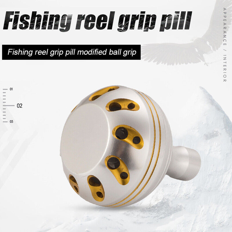 Metal Fishing Reel DIY Modified Grip Pill Spinning Wheel Handle Knob (42mm)