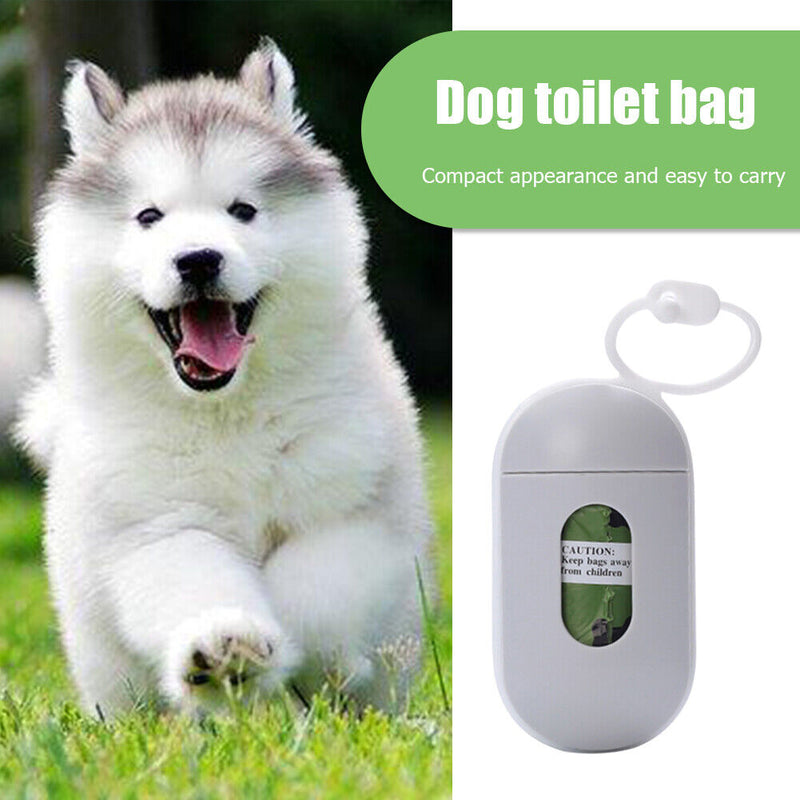 Pet Waste Bag Garbage Dispenser Carrier Case Cat Dogs Poop Holder (Grey)