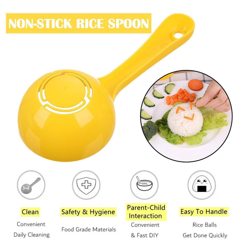 Rice Scoop Mold Non-stick DIY Sushi Mold Rice Ball Round Half Spoon M6P9