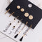 Women Trendy Mixed Black Tassel Ear stud Long Dangle Drop Alloy Earring Sets