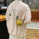 Casual Ball Shaped Shoulder Tote Women Leather Plush Crossbody Bag (Yellow)