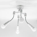 3PC 3 in 1/4 in 1/5 in 1 E27 to E27 Base Socket Splitter LED Light Lamp (B)