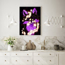 Purple Fox Oil Paint By Numbers Kits Canvas Drawing DIY Coloring Picture for Kid