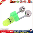Night Fishing Rod Tip Night Light Twin Bells Ring Fish Bait Alarm (Green) Newly