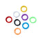 Elastic Silicone Topper Key Holder  Key Cap Covers  Keyring Rings  Key Case