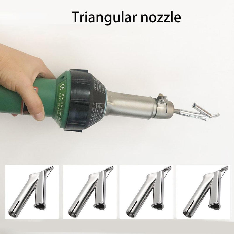 Speed Welding Nozzle Triangular Hot Gun Head Welding Tip for Vinyl (8x9mm)