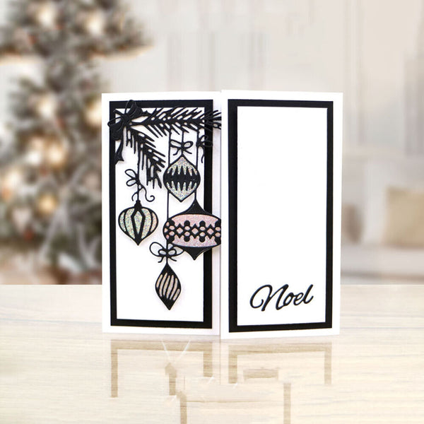 DIY Crafts Decor Embossing Stencil Christmas Baubles Scrapbooking Cutting Dies