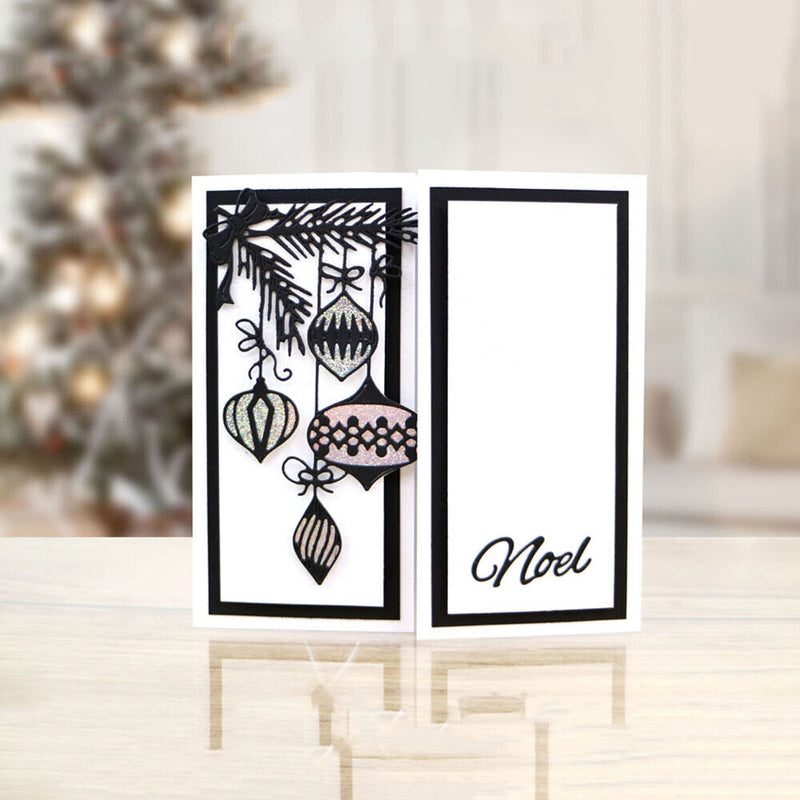 DIY Crafts Decor Embossing Stencil Christmas Baubles Scrapbooking Cutting Dies