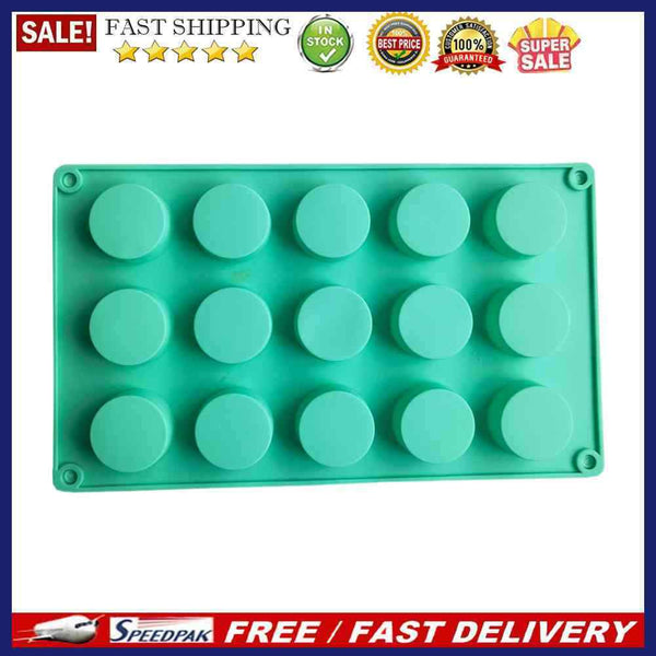 15 Cell Round Silicone Cake Mold Chocolate Pastry Baking Cupcake Decoration Tool