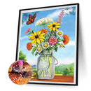 5D Diamond Painting Kit Vase Flower Full Round Drill Rhinestone DIY Wall Cr