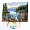Paint By Numbers Kit DIY Early Morning By Sea Colouring Oil Picture Craft