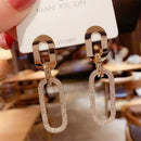 Trend Rhinestones Korean Women's Earrings Eardrop Jewelry Stud Earrings Dangler
