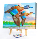 Oil Paint By Numbers Blue Wings Geese Frameless Picture Craft Living Room Decor