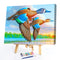 Oil Paint By Numbers Blue Wings Geese Frameless Picture Craft Living Room Decor