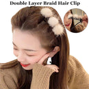 Accessories Headdress Double Layer Hairpins Hair Clips Braid Hair Pins Pompom