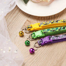 Camouflage Necktie Camo Bell Necklace Pet Collar Kitten Chain Neck Strap