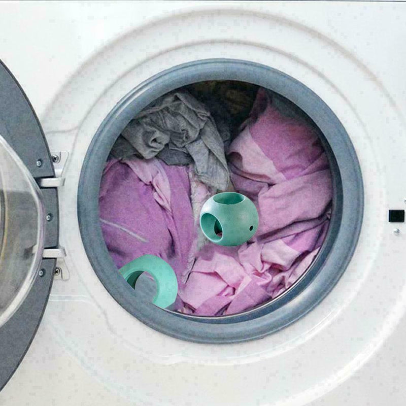 Laundry Ball Green Hard Rubber Anti Limescale Magnetic Machine E6Q3 HNICE I5B2