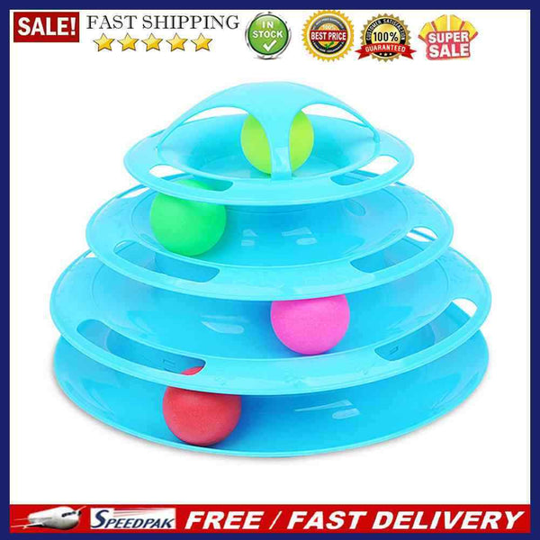 Cat Funny Cat Tower Puzzle Toys Turntable Amusement Ball Training Play Plate