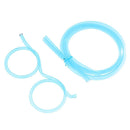 Flexible Soft Plastic Glasses Straw Kids Party Unique Drinking Tube (Blue) Newly
